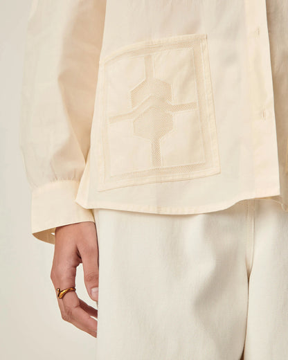 Flores Back Cut-Out Shirt