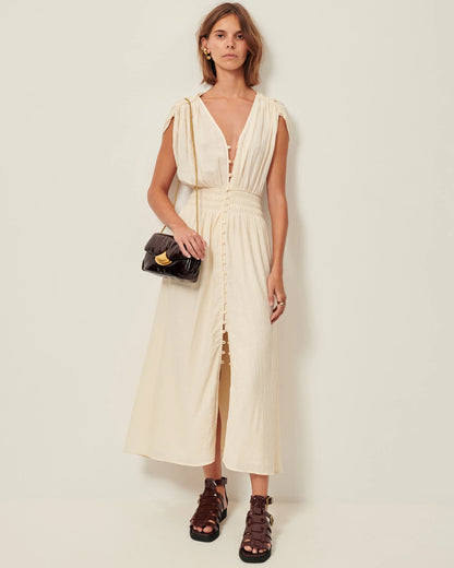 Galiane Long Smocked Dress