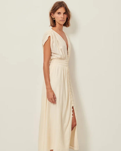 Galiane Long Smocked Dress