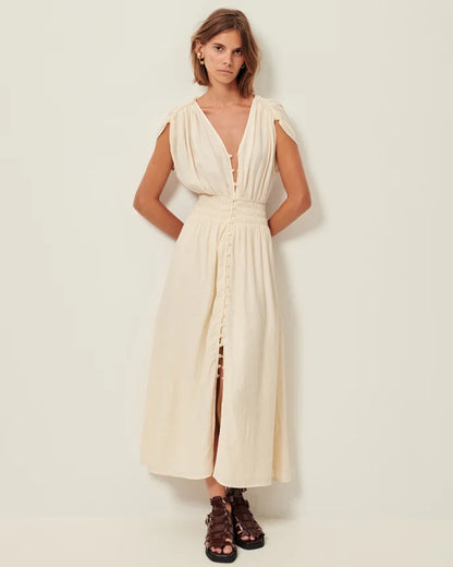 Galiane Long Smocked Dress