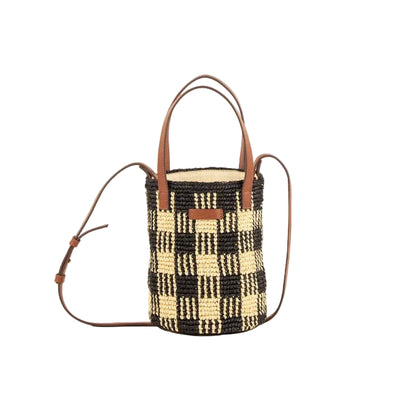 Mimi Tara R Small Raffia Bag