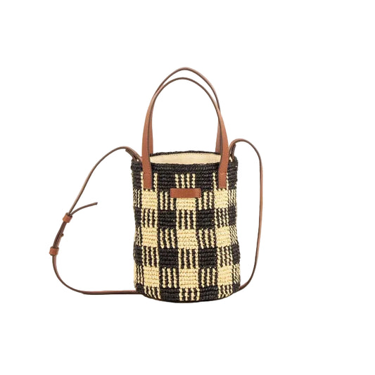 Mimi Tara R Small Raffia Bag