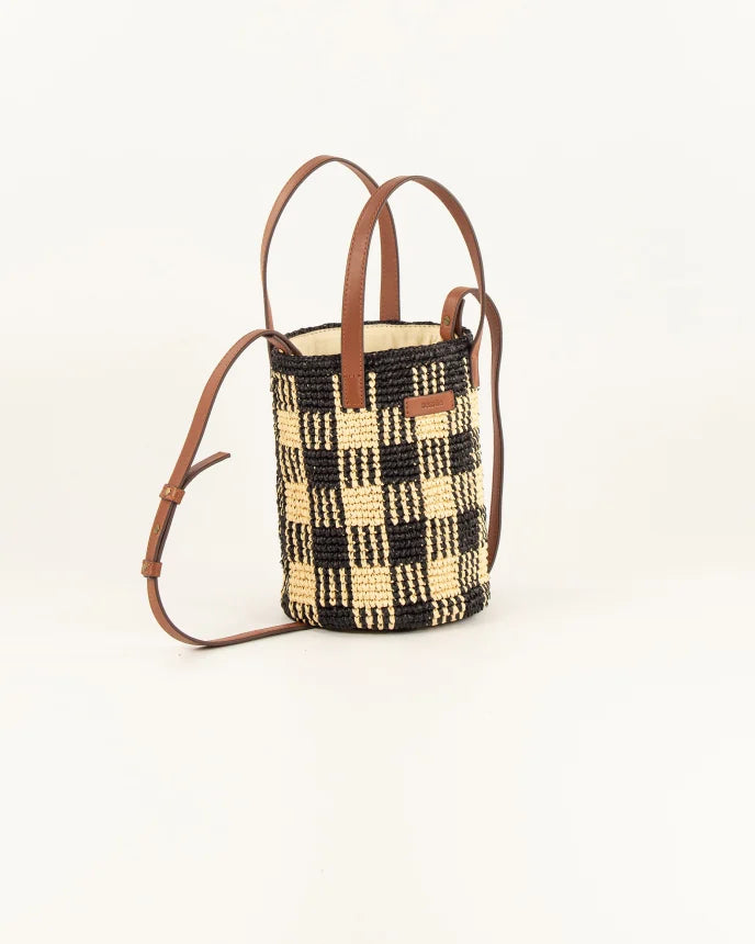 Mimi Tara R Small Raffia Bag