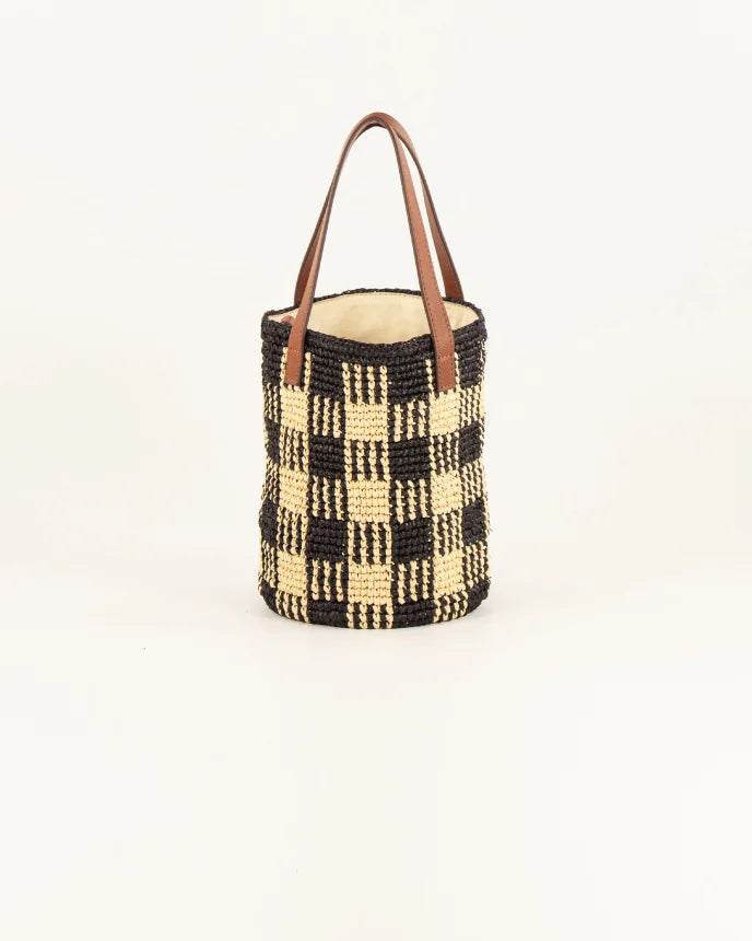 Mimi Tara R Small Raffia Bag