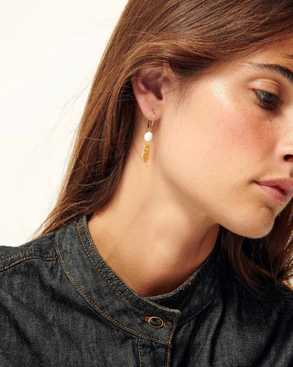 Soren Pearl R Small Creole Pearls