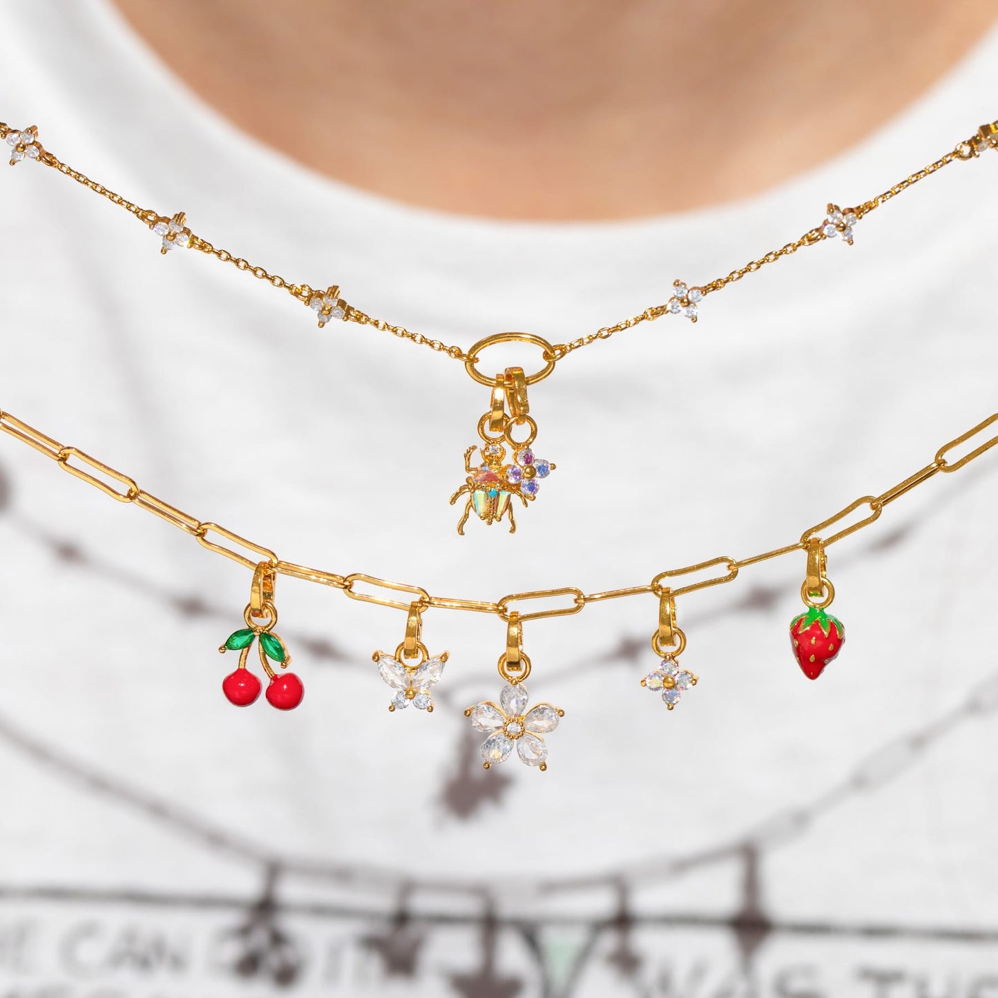 Shimmer Blossom Necklace for Charms