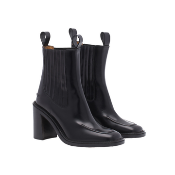 Leather Low Chelsea Boots Black