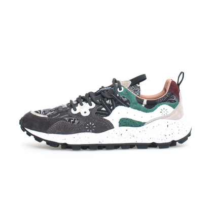 Yamano 3 Uni Suede/Cabuki Print Anthracite-Green (unisex)