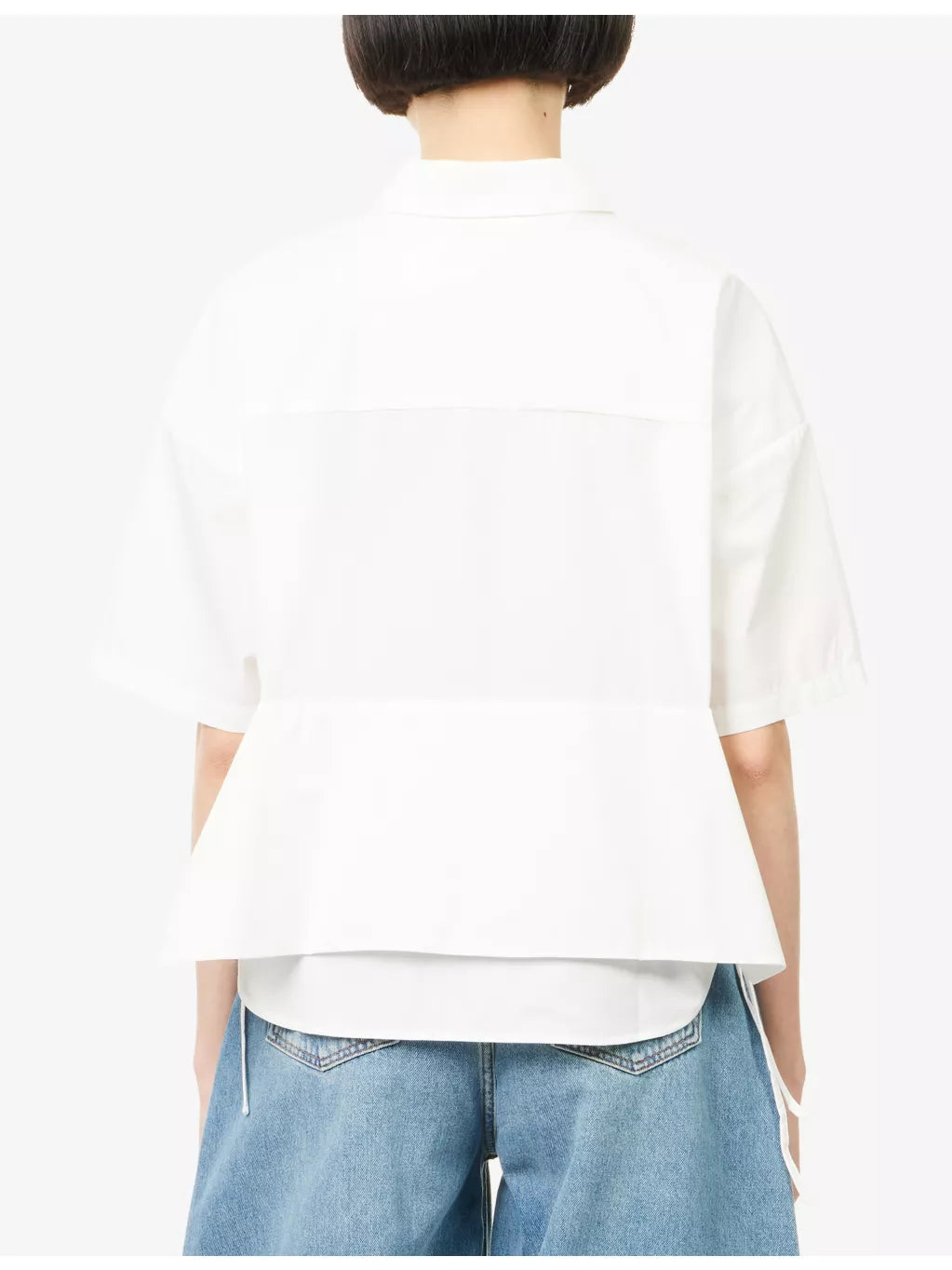 Short Cotton Panel Shirt