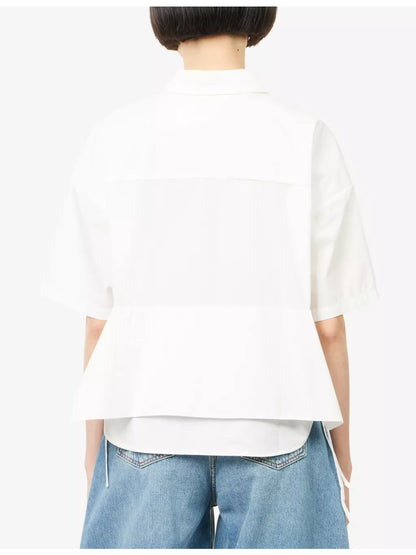 Short Cotton Panel Shirt