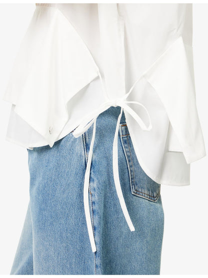 Short Cotton Panel Shirt