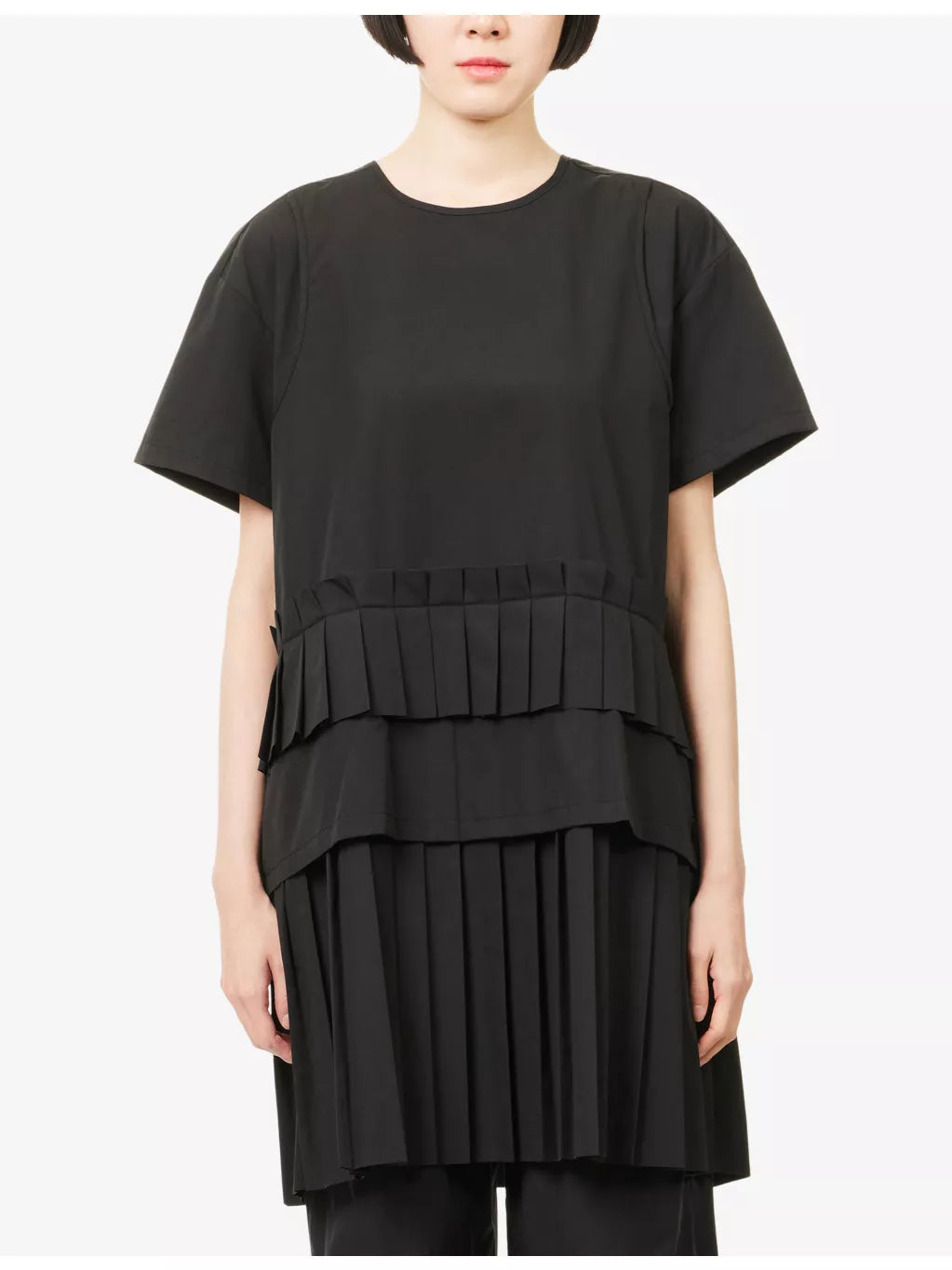 Short Pleated T-Shirt Dress