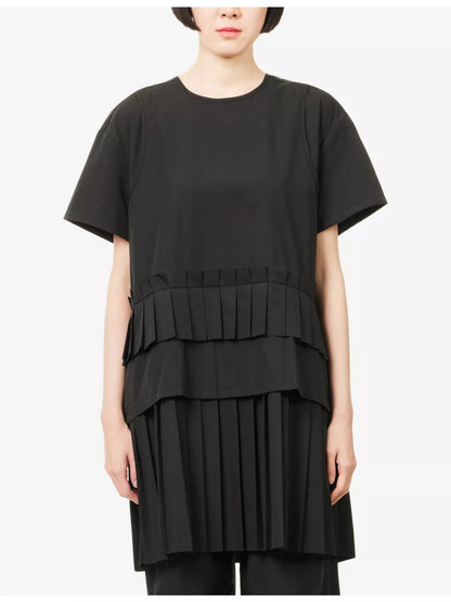 Short Pleated T-Shirt Dress