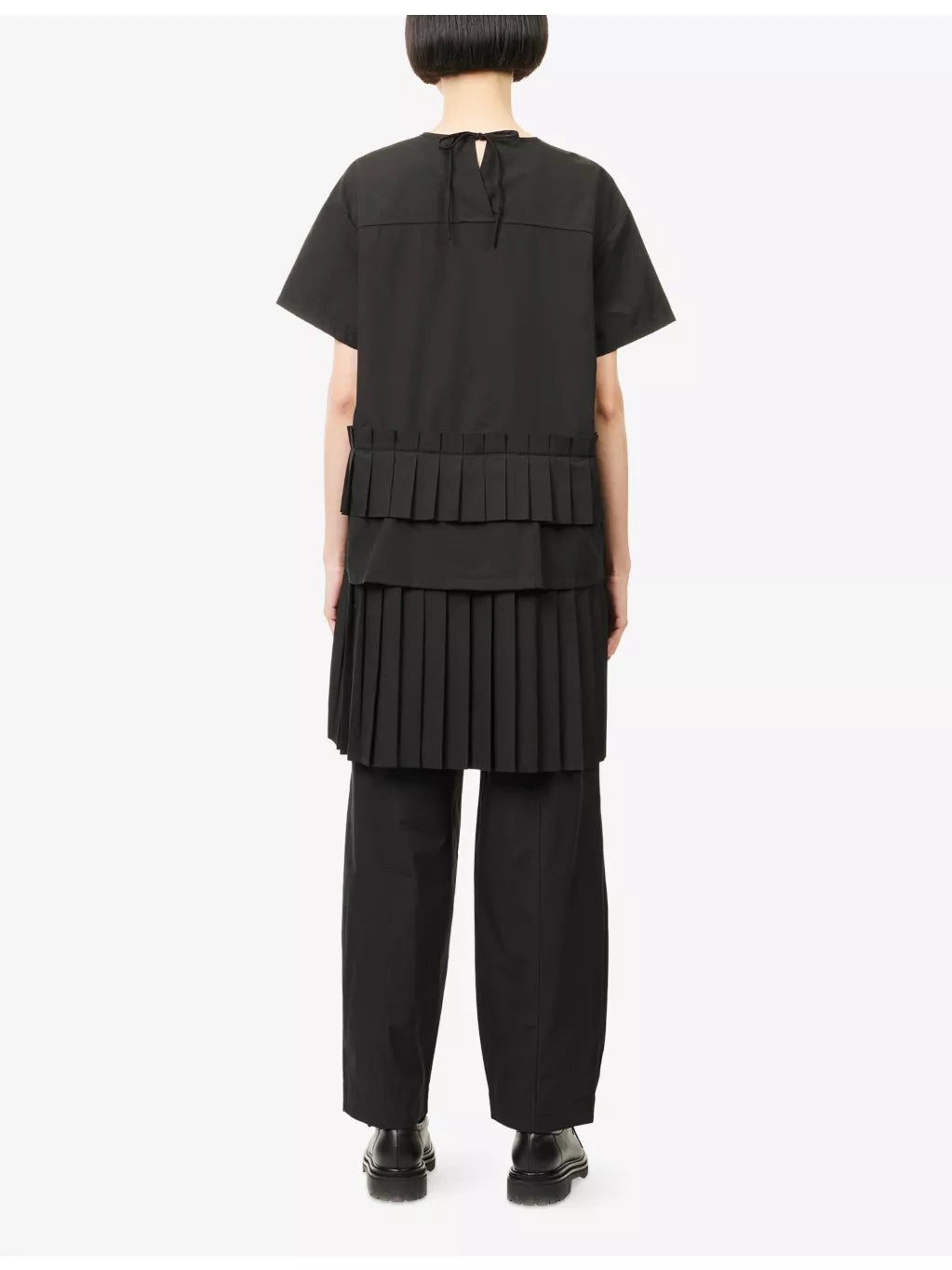 Short Pleated T-Shirt Dress