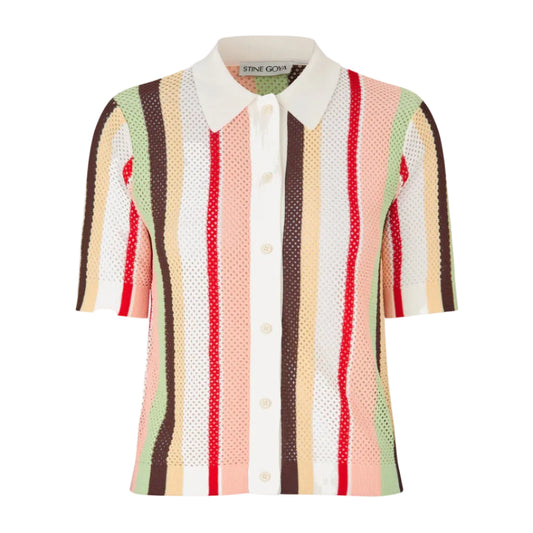 2100 Short Sleeve Crochet Polo