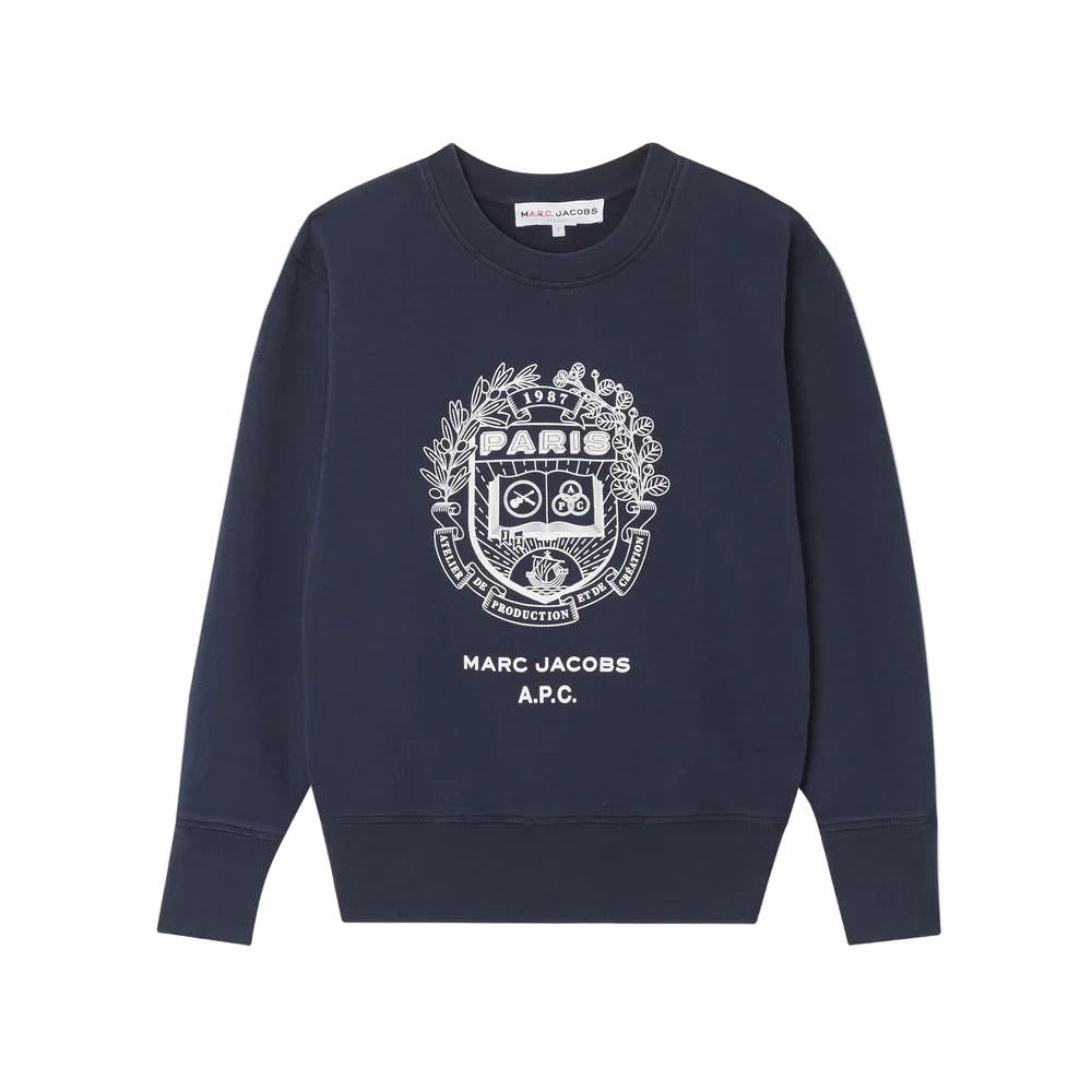 Shrunken Fit Crewneck Paris Sweaters