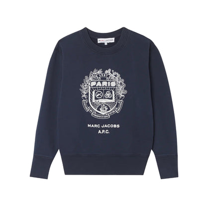 Shrunken Fit Crewneck Paris Sweaters