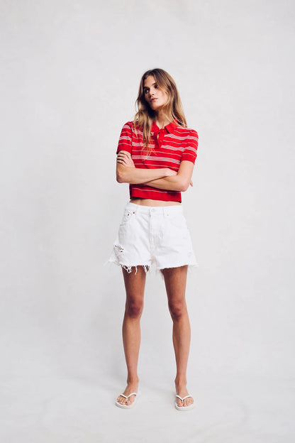 Shrunken Polo Sweater