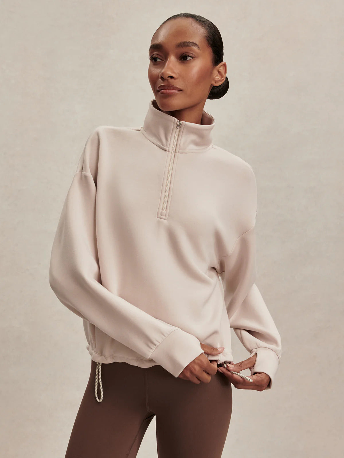 Sian Cropped Half Zip Midlayer