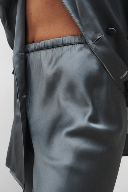 Bias Cut Pants Slate