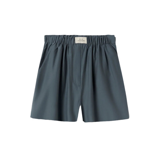 Cotton Silk Boxers Slate