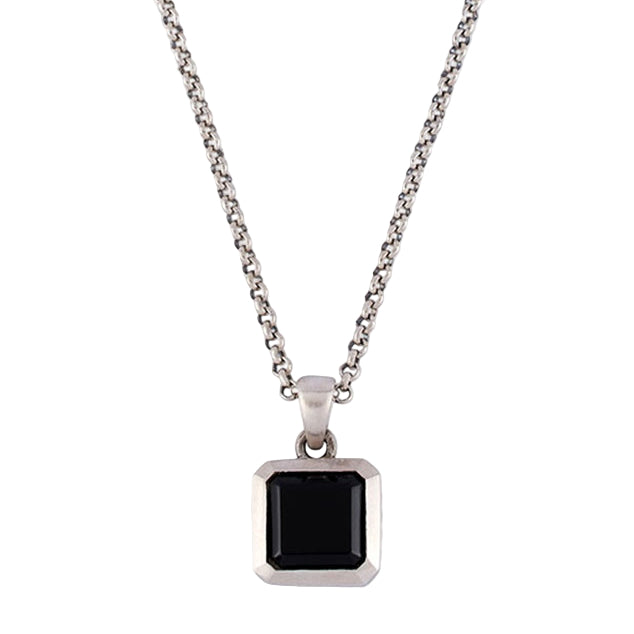 Silver Onyx Armour Necklace