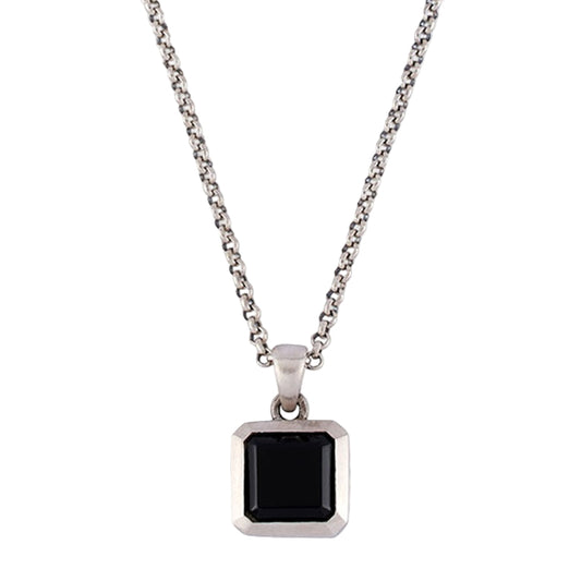 Silver Onyx Armour Necklace