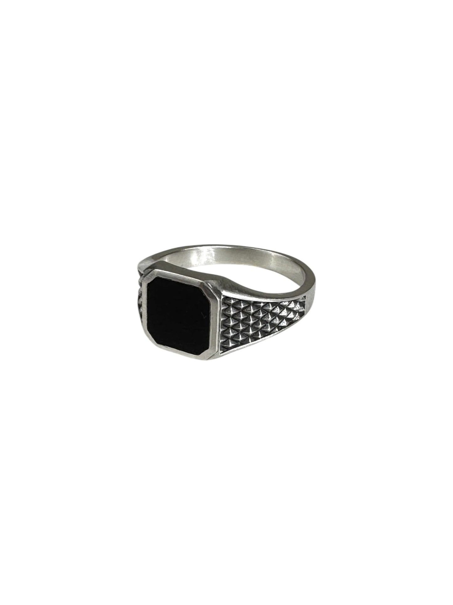 Silver Onyx Armour Ring