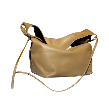 Tall Crossbody Single Strap Camel