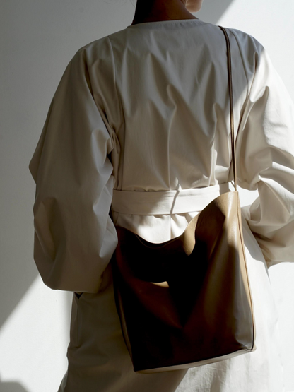 Tall Crossbody Single Strap Camel