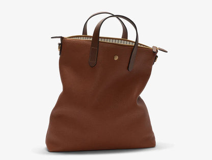 Shopper Leather, Tabac/Cuoio