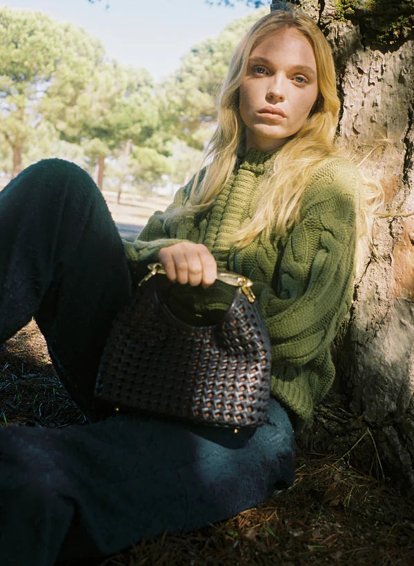 Boomerang Small Leather Bag