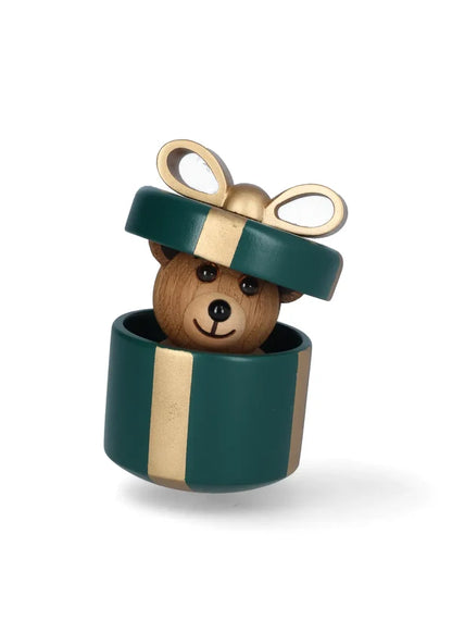 Gifting Teddy, Green & Gold