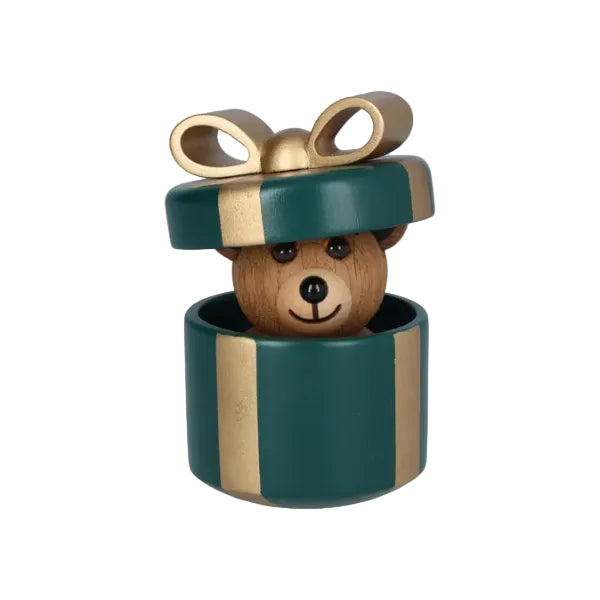 Gifting Teddy, Green & Gold