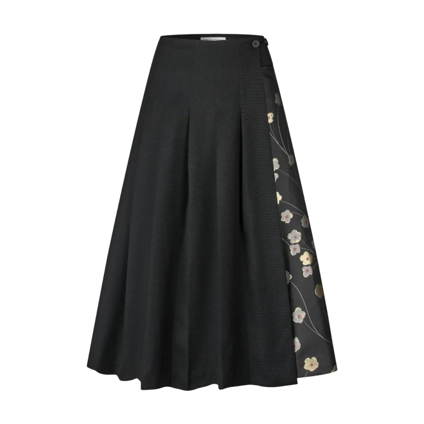 1499 Hybrid Pleated Midi Skirt