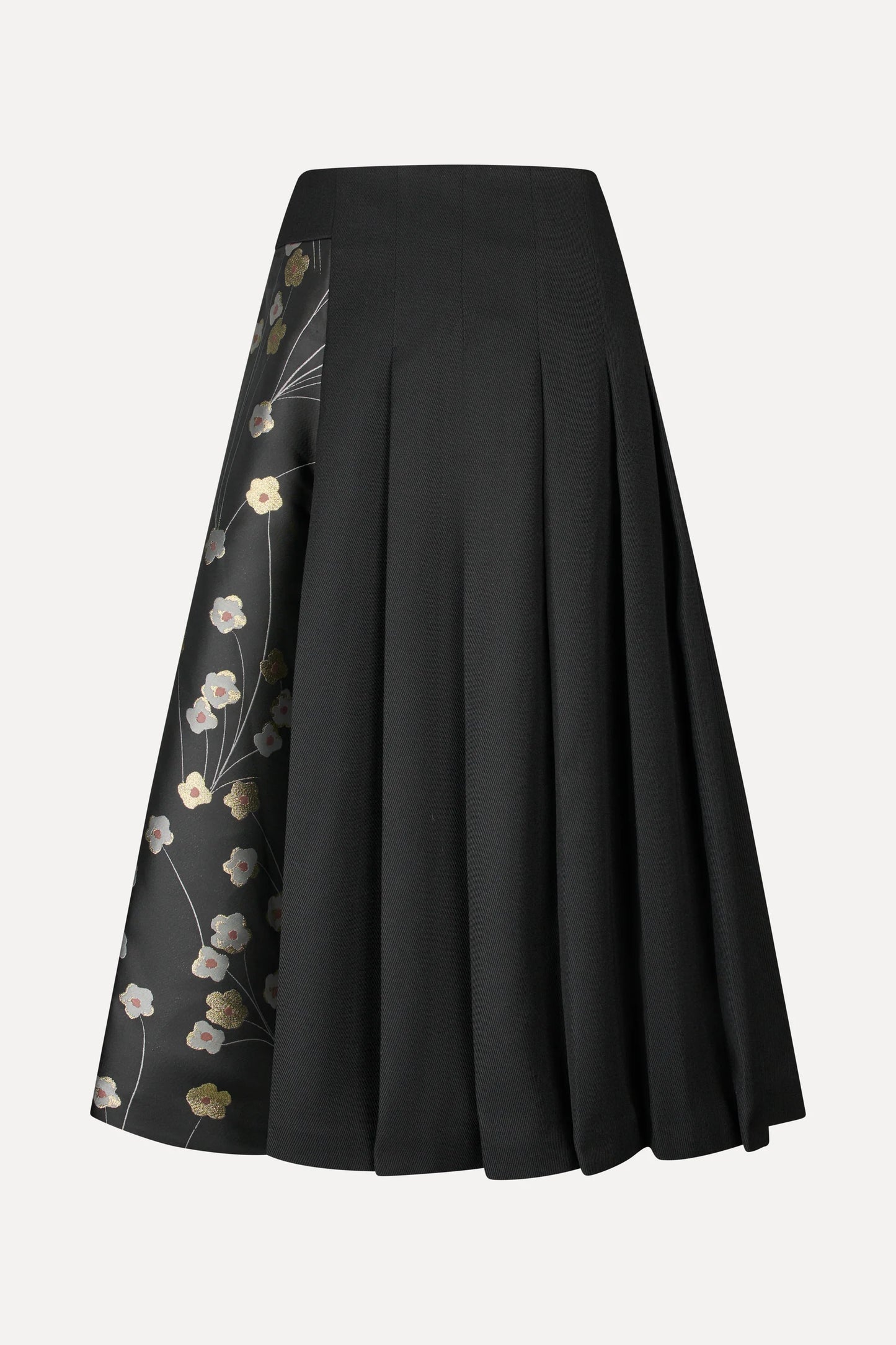 1499 Hybrid Pleated Midi Skirt