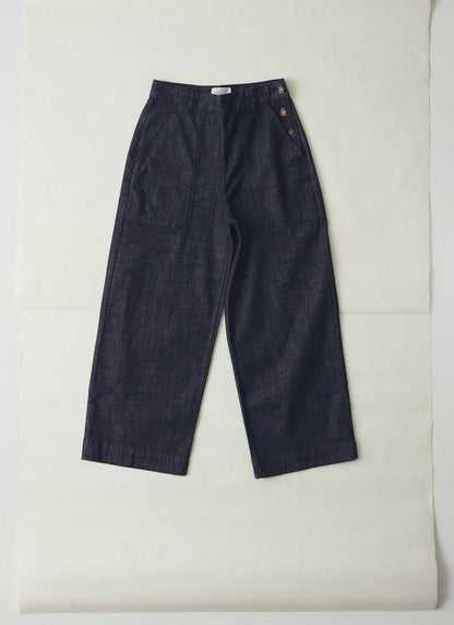 Annie Organic Indigo Side Button Jeans