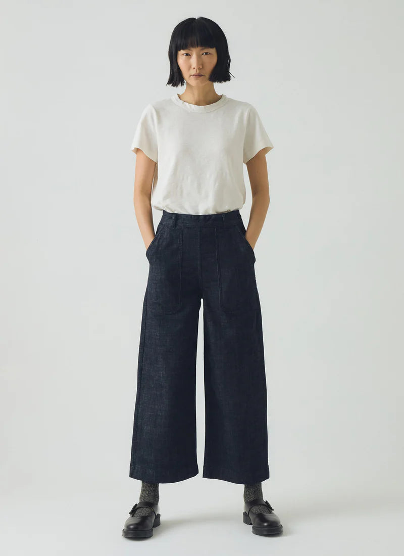 Annie Organic Indigo Side Button Jeans