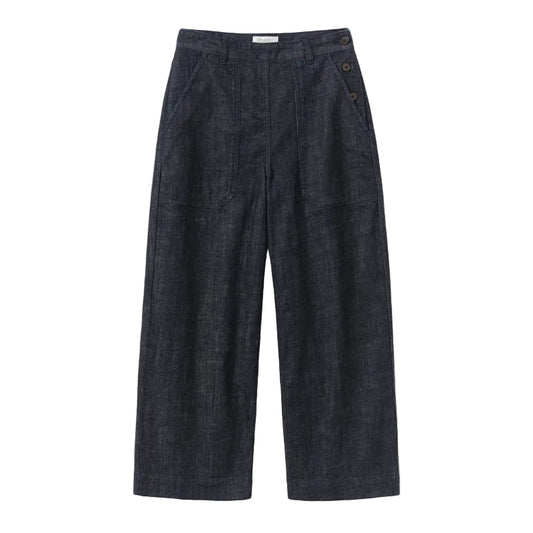 Annie Organic Indigo Side Button Jeans
