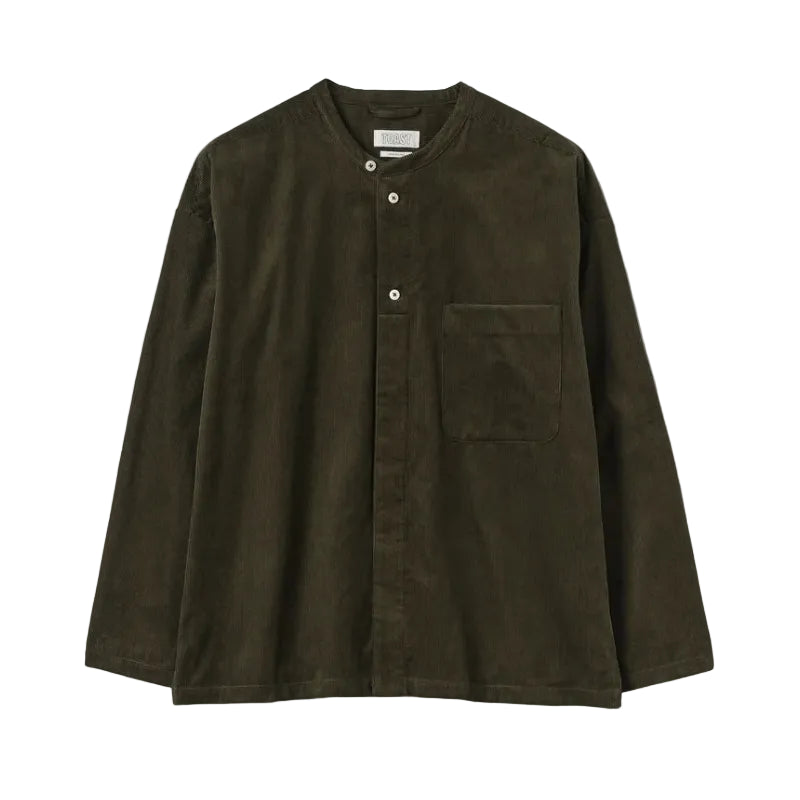 Cord Grandad Collar Shirt