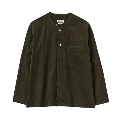 Cord Grandad Collar Shirt