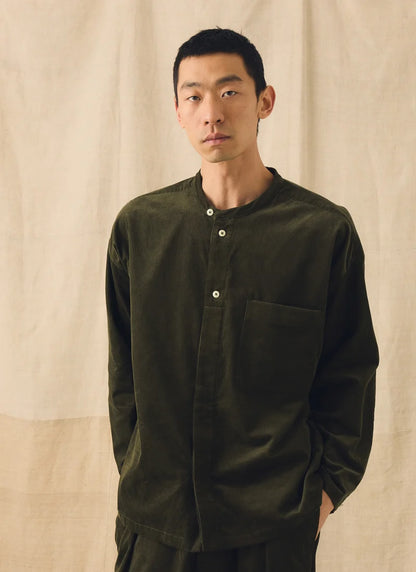Cord Grandad Collar Shirt