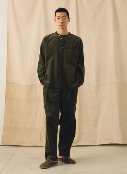 Cord Grandad Collar Shirt