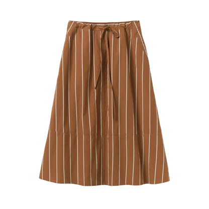 Garland Stripe Cotton Skirt