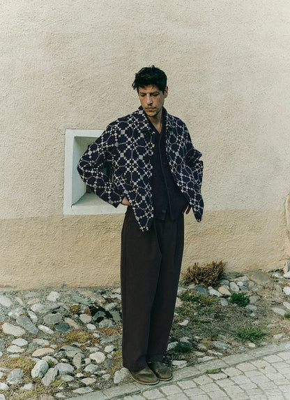 Lattice Double Cloth Cotton Wool Jacket