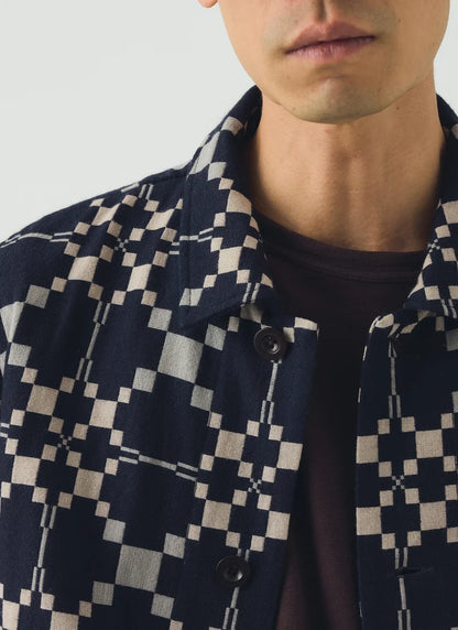 Lattice Double Cloth Cotton Wool Jacket