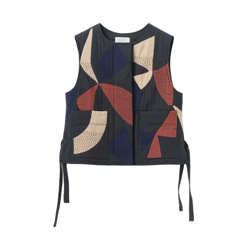 Migration Patchwork Side Tie Waistcoat