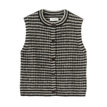 Striped Donegal Wool Buttoned Tank