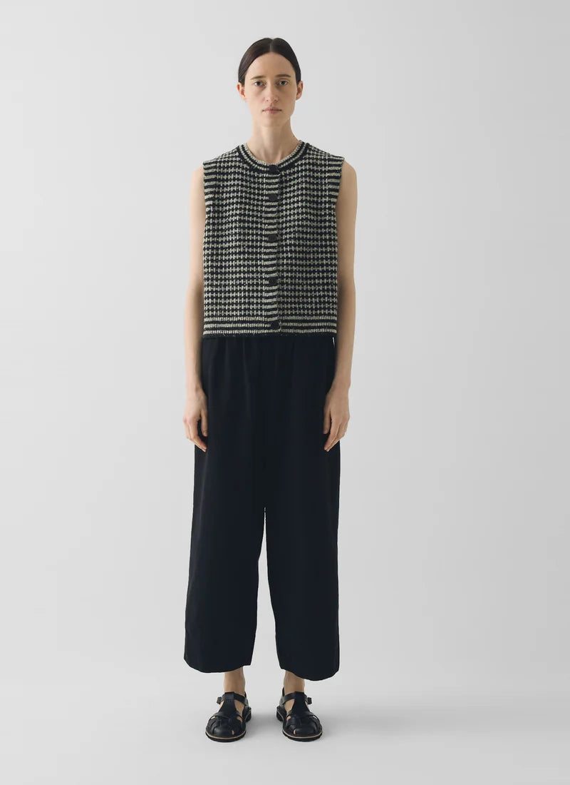 Striped Donegal Wool Buttoned Tank