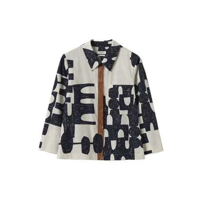 Totem Print Cotton Poplin Shirt